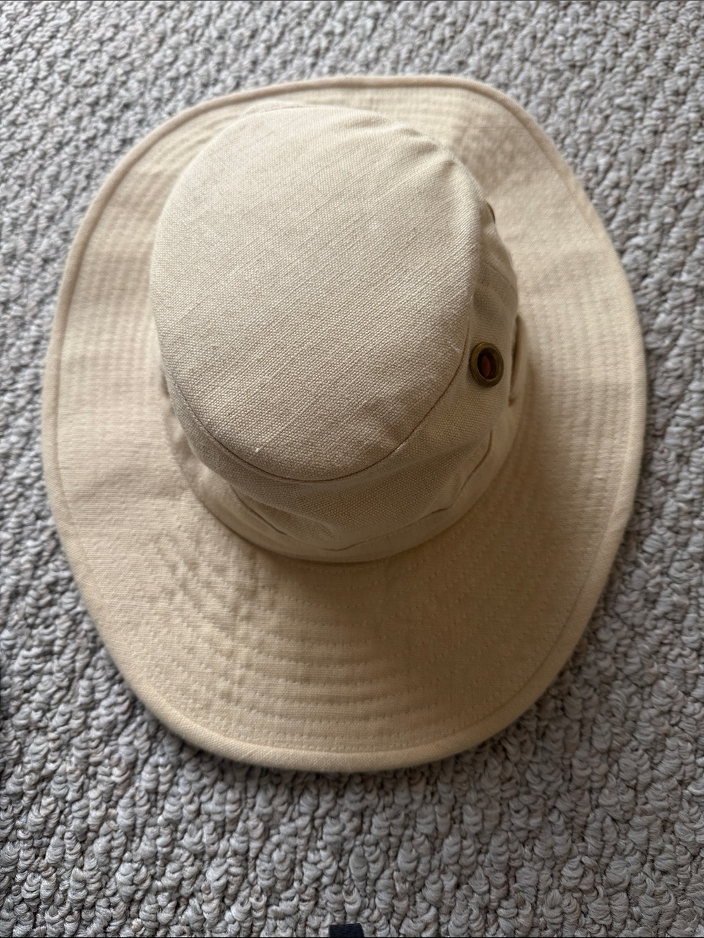 Canvas Wide-Brim Sun Hat for Men - Beige